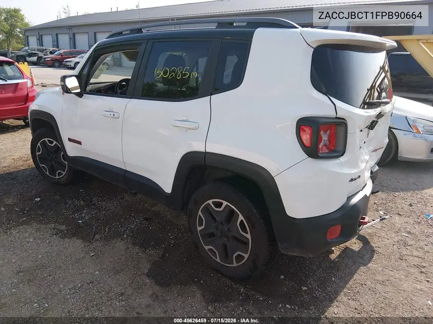 2015 Jeep Renegade Trailhawk VIN: ZACCJBCT1FPB90664 Lot: 45626459
