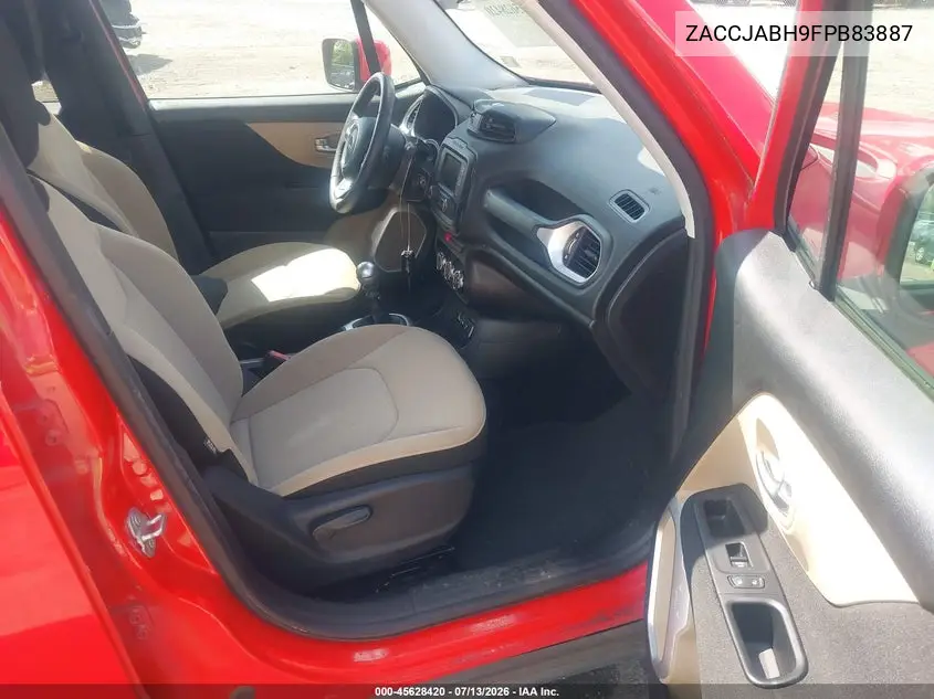 2015 Jeep Renegade Latitude VIN: ZACCJABH9FPB83887 Lot: 45628420