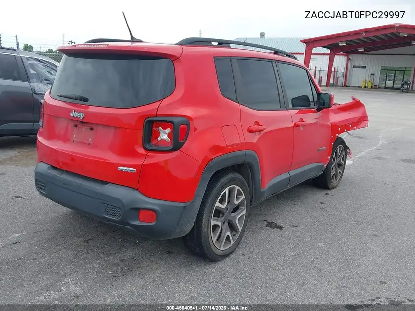 2015 Jeep Renegade Latitude VIN: ZACCJABT0FPC29997 Lot: 45640541