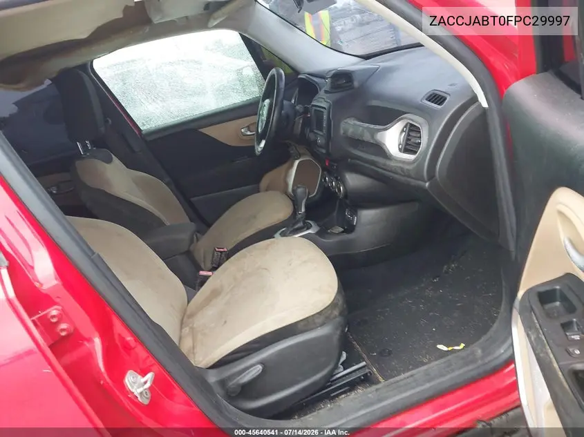 2015 Jeep Renegade Latitude VIN: ZACCJABT0FPC29997 Lot: 45640541