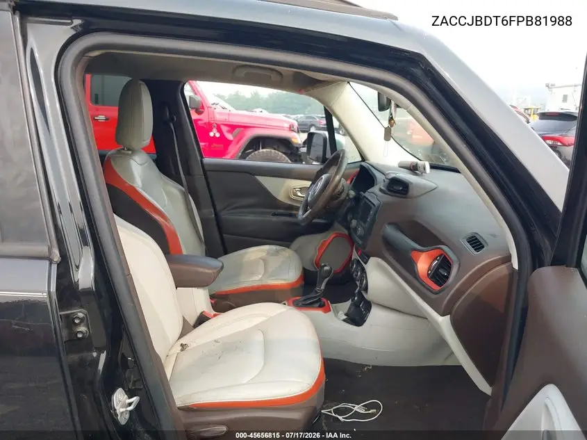 2015 Jeep Renegade Limited VIN: ZACCJBDT6FPB81988 Lot: 45656815