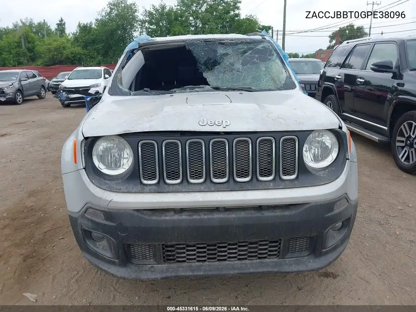 2016 Jeep Renegade Latitude VIN: ZACCJBBT0GPE38096 Lot: 45331615