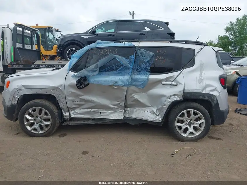 2016 Jeep Renegade Latitude VIN: ZACCJBBT0GPE38096 Lot: 45331615