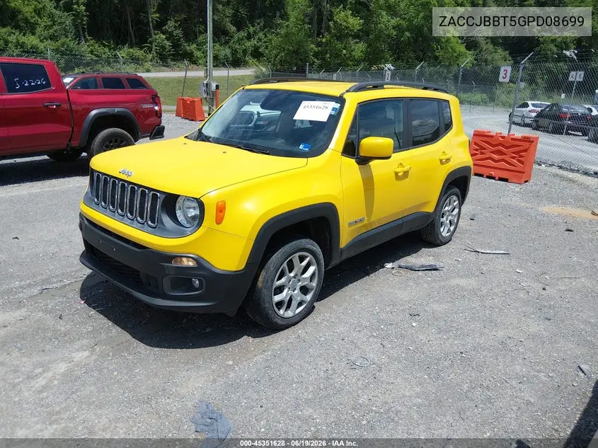 2016 Jeep Renegade Latitude VIN: ZACCJBBT5GPD08699 Lot: 45351628