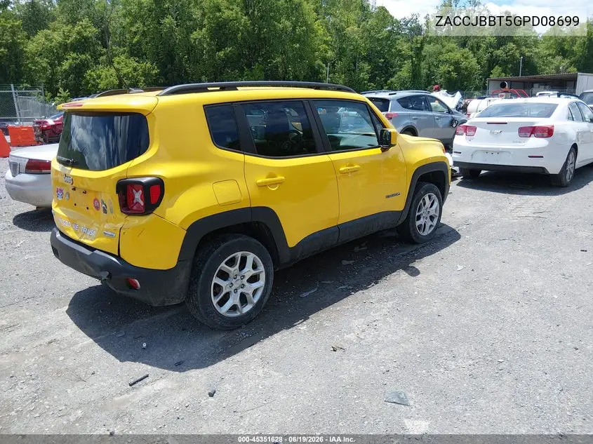 2016 Jeep Renegade Latitude VIN: ZACCJBBT5GPD08699 Lot: 45351628