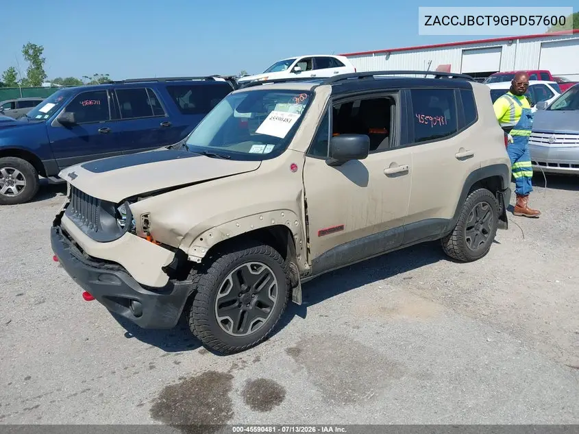 2016 Jeep Renegade Trailhawk VIN: ZACCJBCT9GPD57600 Lot: 45590481