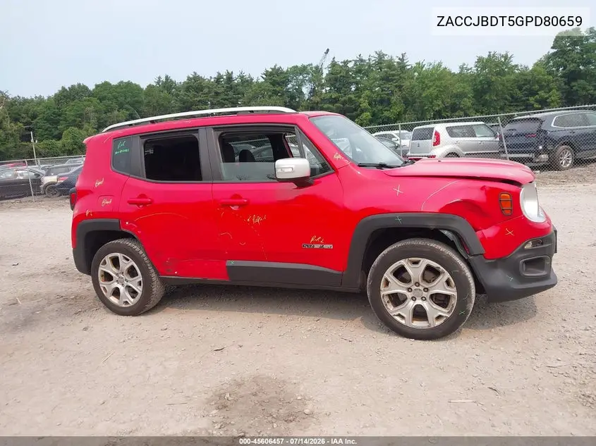 2016 Jeep Renegade Limited VIN: ZACCJBDT5GPD80659 Lot: 45606457