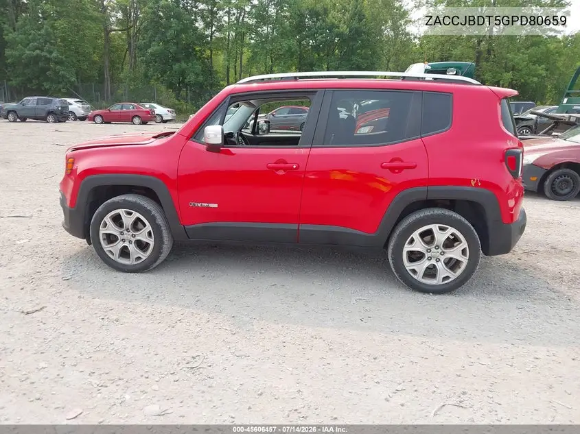 2016 Jeep Renegade Limited VIN: ZACCJBDT5GPD80659 Lot: 45606457
