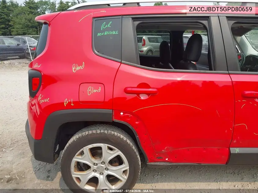 2016 Jeep Renegade Limited VIN: ZACCJBDT5GPD80659 Lot: 45606457