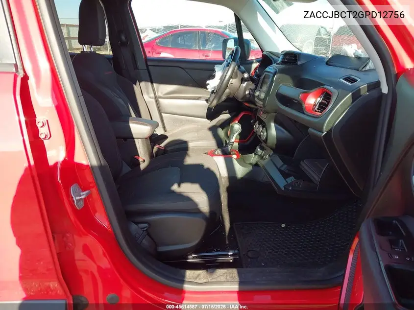 2016 Jeep Renegade Trailhawk VIN: ZACCJBCT2GPD12756 Lot: 45614587