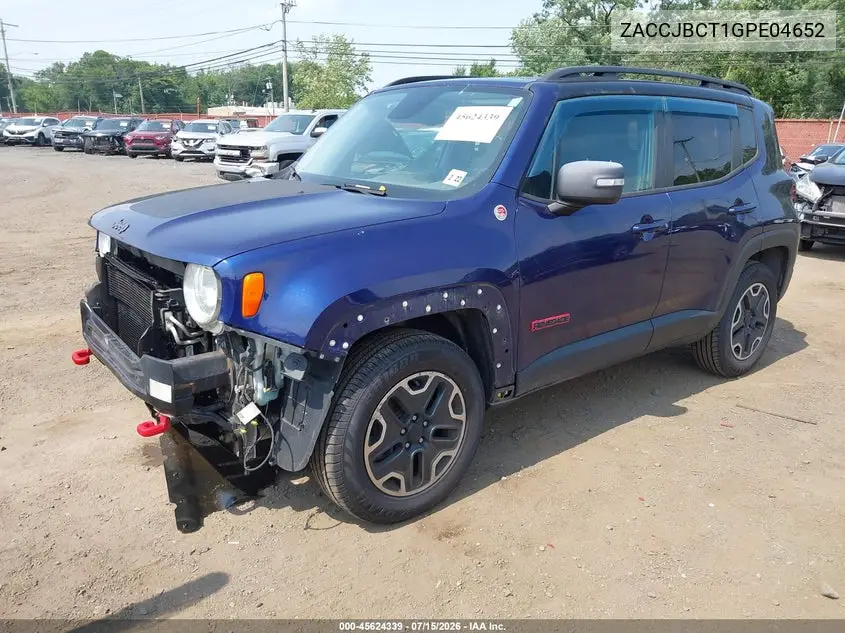 2016 Jeep Renegade Trailhawk VIN: ZACCJBCT1GPE04652 Lot: 45624339