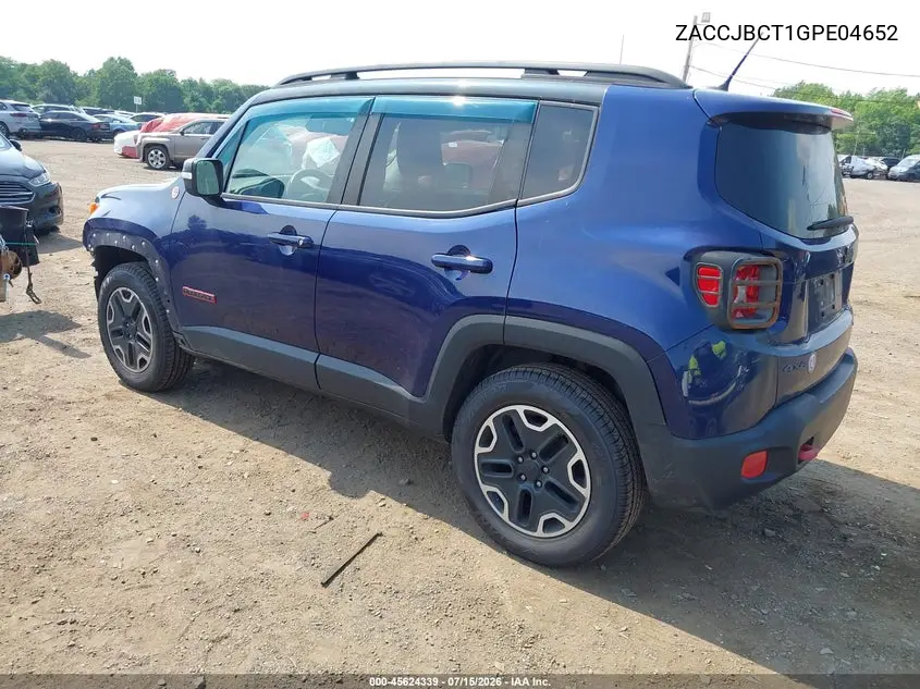 2016 Jeep Renegade Trailhawk VIN: ZACCJBCT1GPE04652 Lot: 45624339