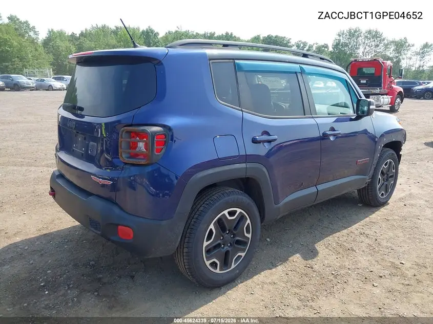 2016 Jeep Renegade Trailhawk VIN: ZACCJBCT1GPE04652 Lot: 45624339