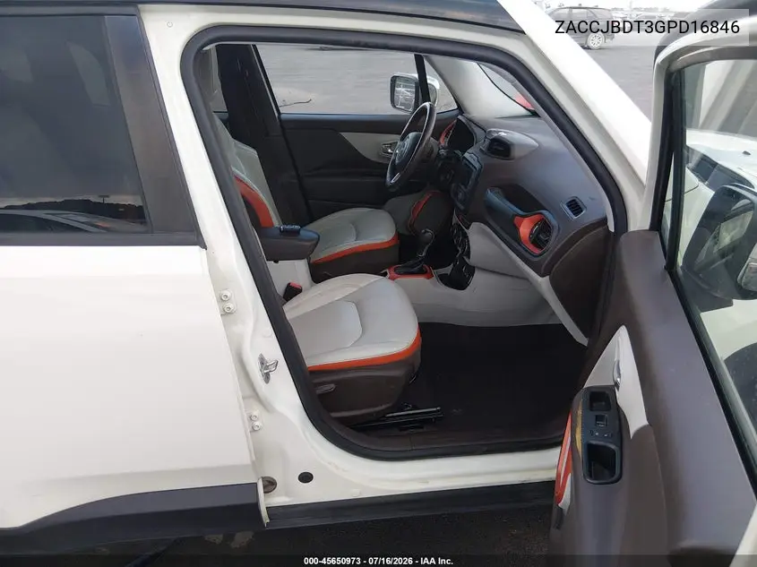 2016 Jeep Renegade Limited VIN: ZACCJBDT3GPD16846 Lot: 45650973