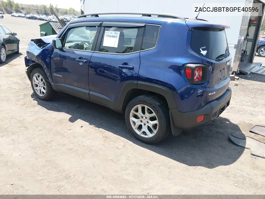 ZACCJBBT8GPE40596 2016 Jeep Renegade Latitude