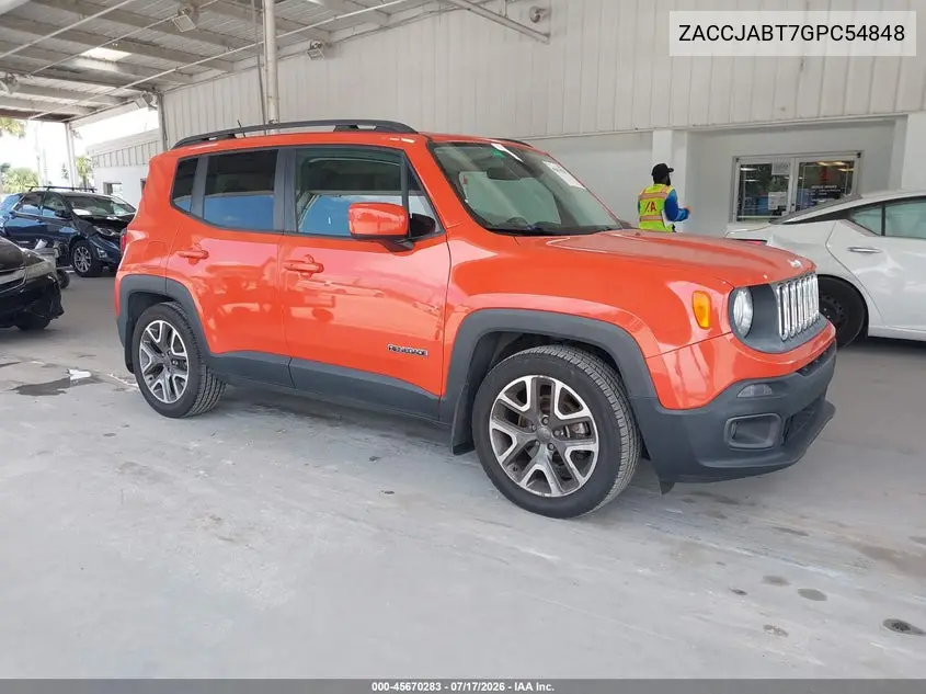 2016 Jeep Renegade Latitude VIN: ZACCJABT7GPC54848 Lot: 45670283