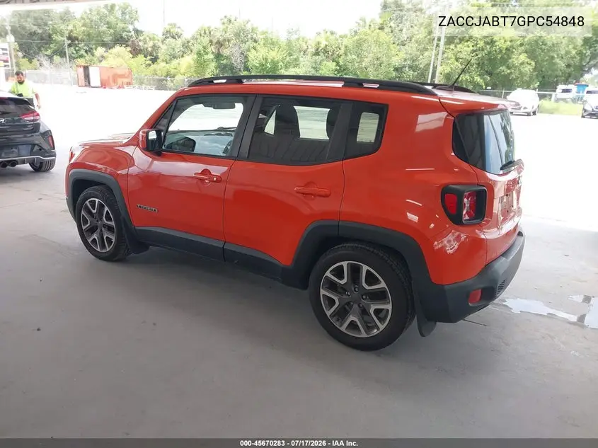 2016 Jeep Renegade Latitude VIN: ZACCJABT7GPC54848 Lot: 45670283