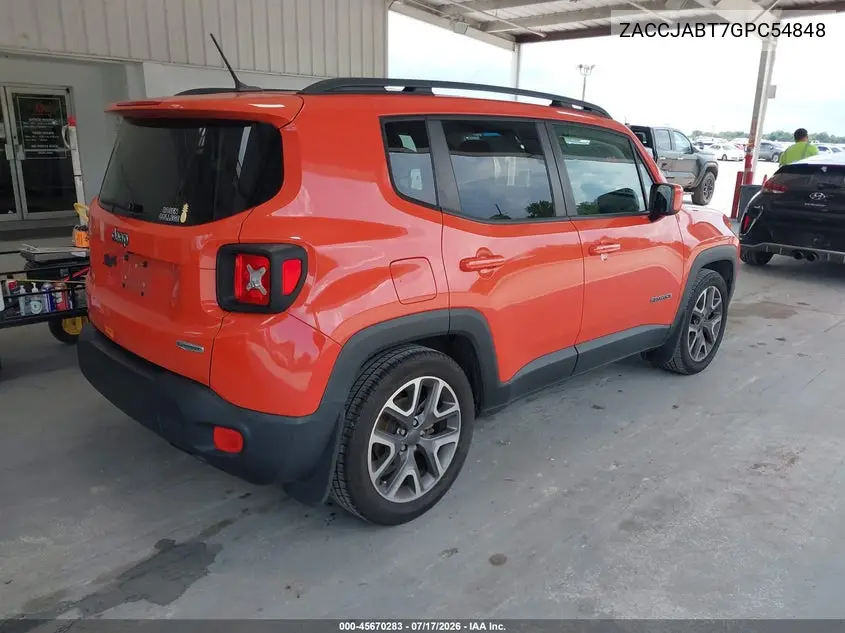 2016 Jeep Renegade Latitude VIN: ZACCJABT7GPC54848 Lot: 45670283