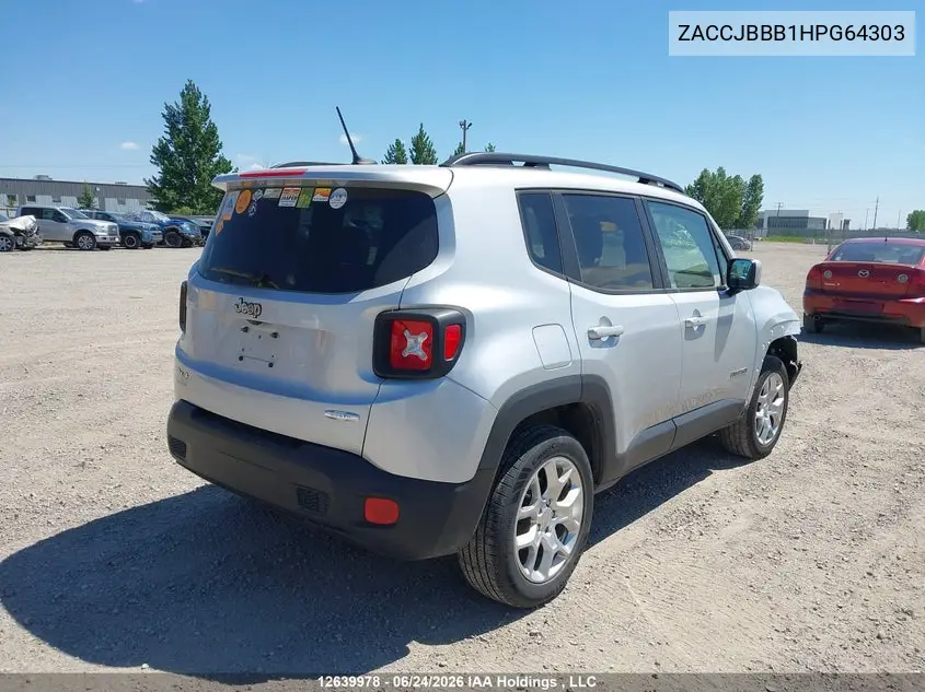 2017 Jeep Renegade Latitude VIN: ZACCJBBB1HPG64303 Lot: 12639978