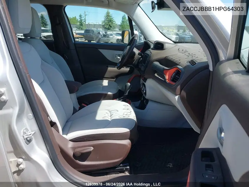 2017 Jeep Renegade Latitude VIN: ZACCJBBB1HPG64303 Lot: 12639978