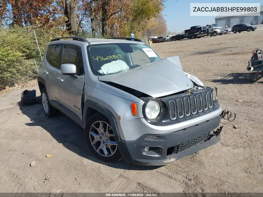 ZACCJABB3HPE99803 2017 Jeep Renegade Latitude Fwd