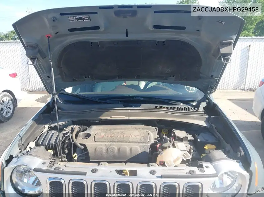 2017 Jeep Renegade Limited Fwd VIN: ZACCJADBXHPG29458 Lot: 45324362