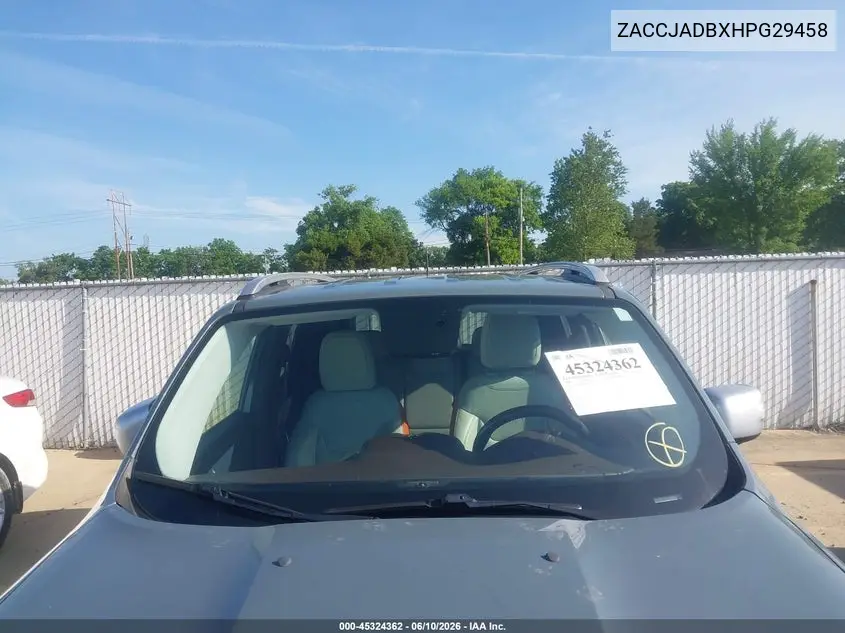 2017 Jeep Renegade Limited Fwd VIN: ZACCJADBXHPG29458 Lot: 45324362
