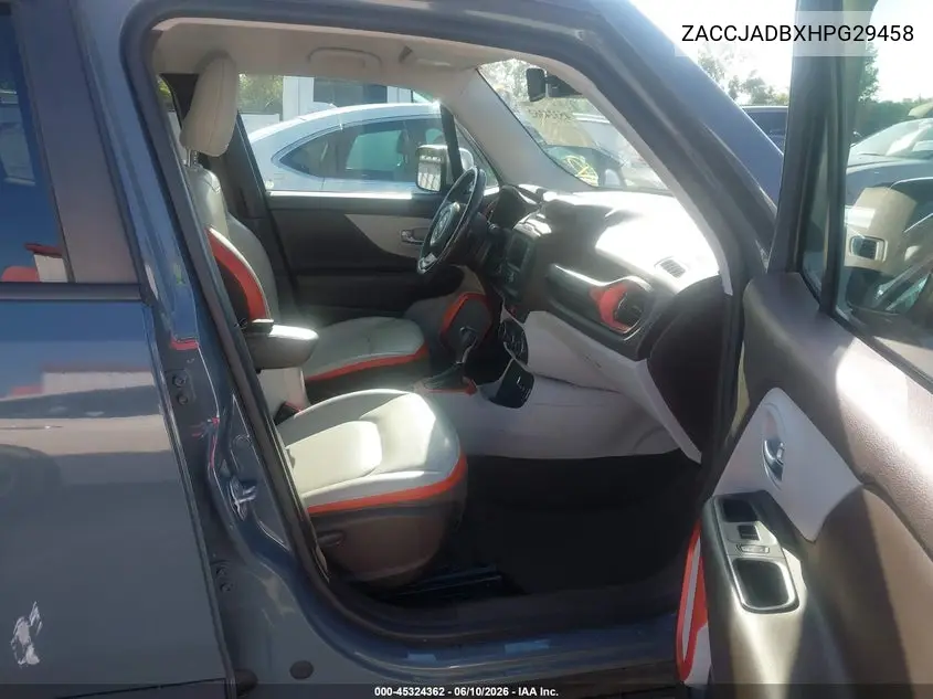 2017 Jeep Renegade Limited Fwd VIN: ZACCJADBXHPG29458 Lot: 45324362