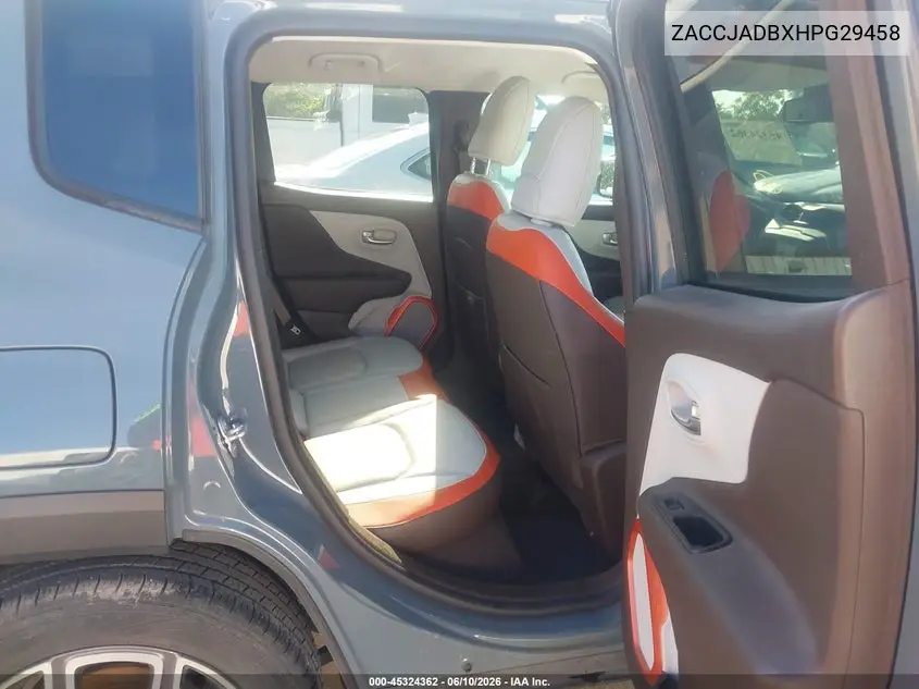 2017 Jeep Renegade Limited Fwd VIN: ZACCJADBXHPG29458 Lot: 45324362