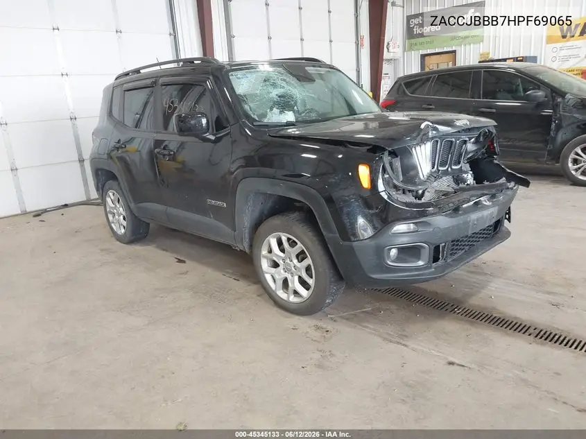 2017 Jeep Renegade Latitude 4X4 VIN: ZACCJBBB7HPF69065 Lot: 45345133
