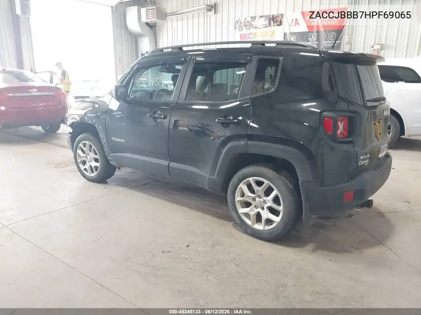 2017 Jeep Renegade Latitude 4X4 VIN: ZACCJBBB7HPF69065 Lot: 45345133