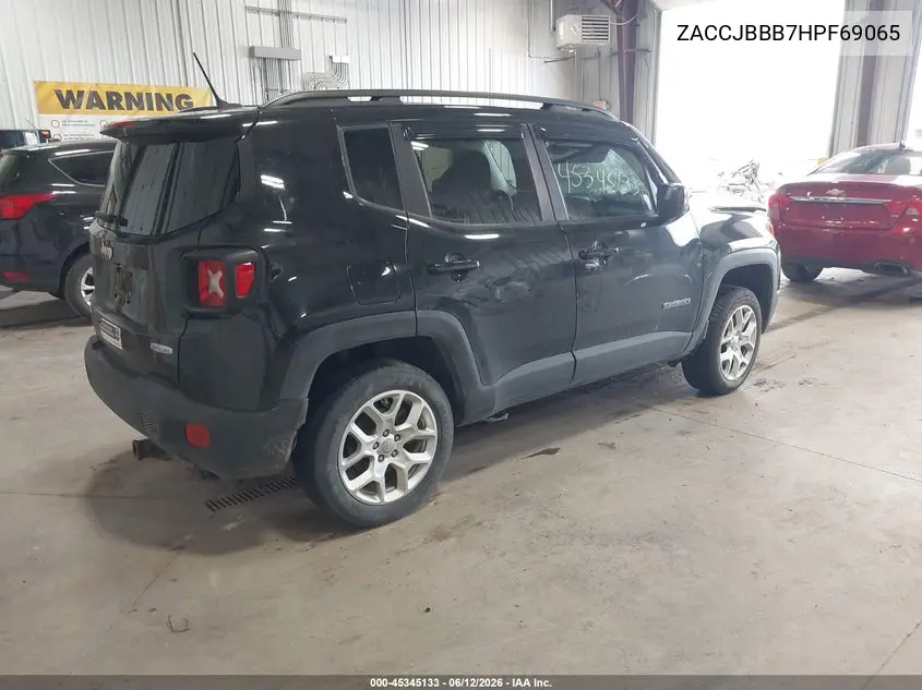 2017 Jeep Renegade Latitude 4X4 VIN: ZACCJBBB7HPF69065 Lot: 45345133