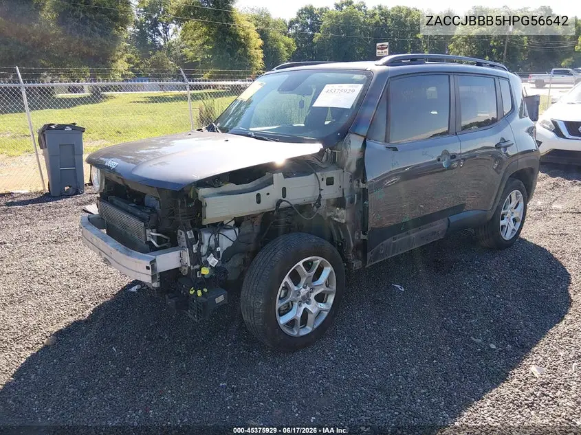 2017 Jeep Renegade Latitude 4X4 VIN: ZACCJBBB5HPG56642 Lot: 45375929