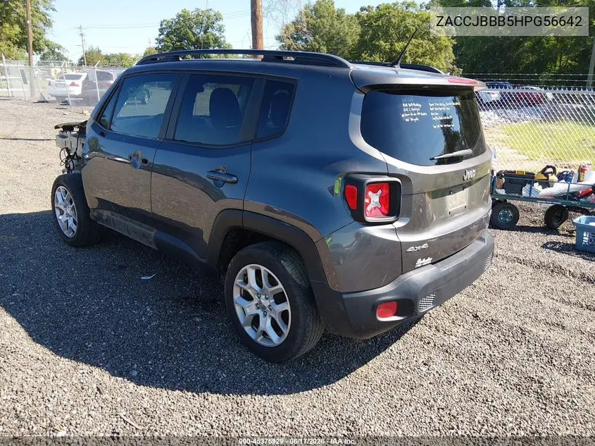 2017 Jeep Renegade Latitude 4X4 VIN: ZACCJBBB5HPG56642 Lot: 45375929