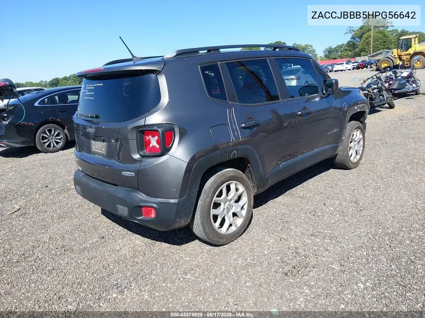 2017 Jeep Renegade Latitude 4X4 VIN: ZACCJBBB5HPG56642 Lot: 45375929