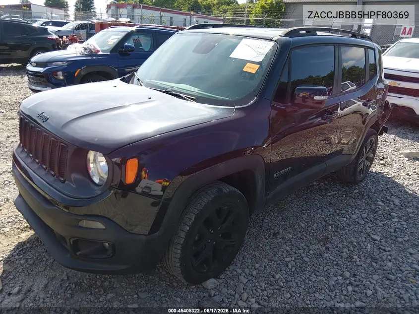 2017 Jeep Renegade Altitude 4X4 VIN: ZACCJBBB5HPF80369 Lot: 45405322