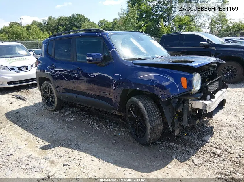 2017 Jeep Renegade Altitude VIN: ZACCJBBB5HPE61169 Lot: 45487981