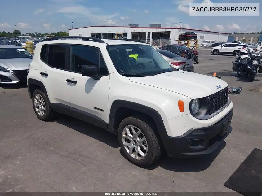 2017 Jeep Renegade Latitude 4X4 VIN: ZACCJBBB8HPG36272 Lot: 45519853