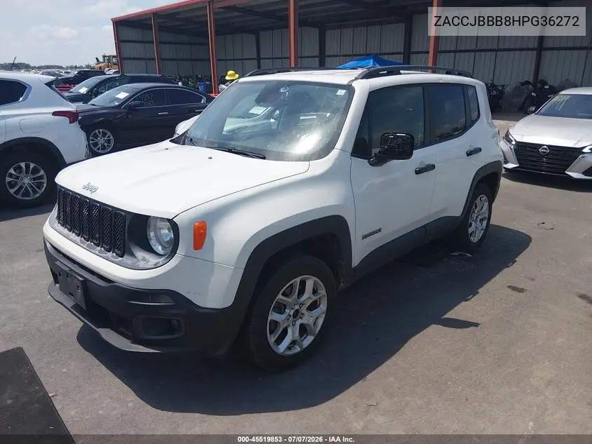 2017 Jeep Renegade Latitude 4X4 VIN: ZACCJBBB8HPG36272 Lot: 45519853