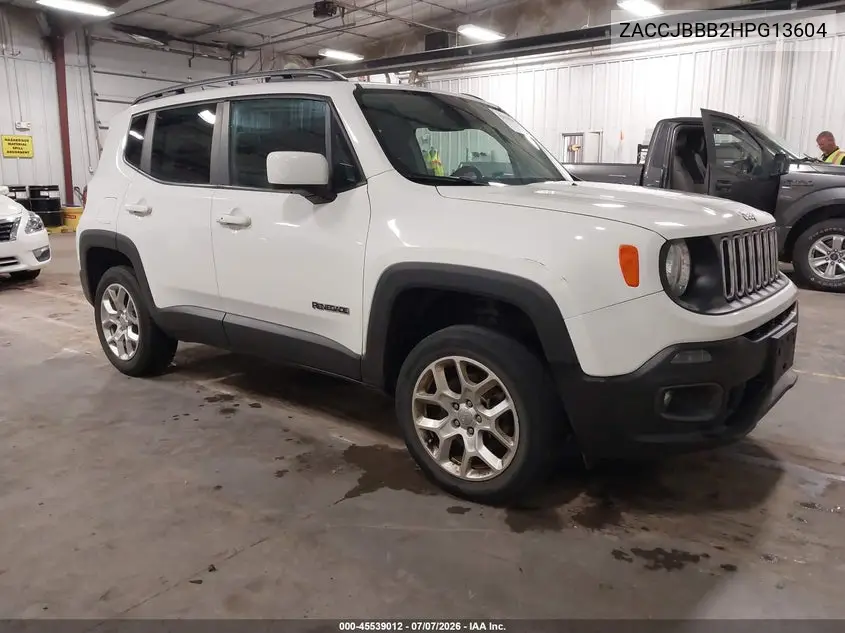 2017 Jeep Renegade Latitude 4X4 VIN: ZACCJBBB2HPG13604 Lot: 45539012