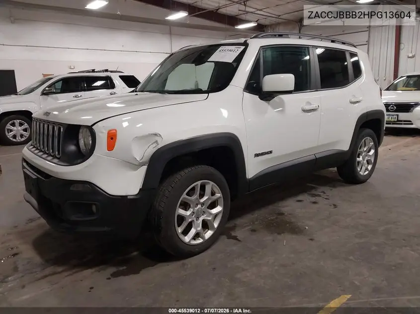 2017 Jeep Renegade Latitude 4X4 VIN: ZACCJBBB2HPG13604 Lot: 45539012