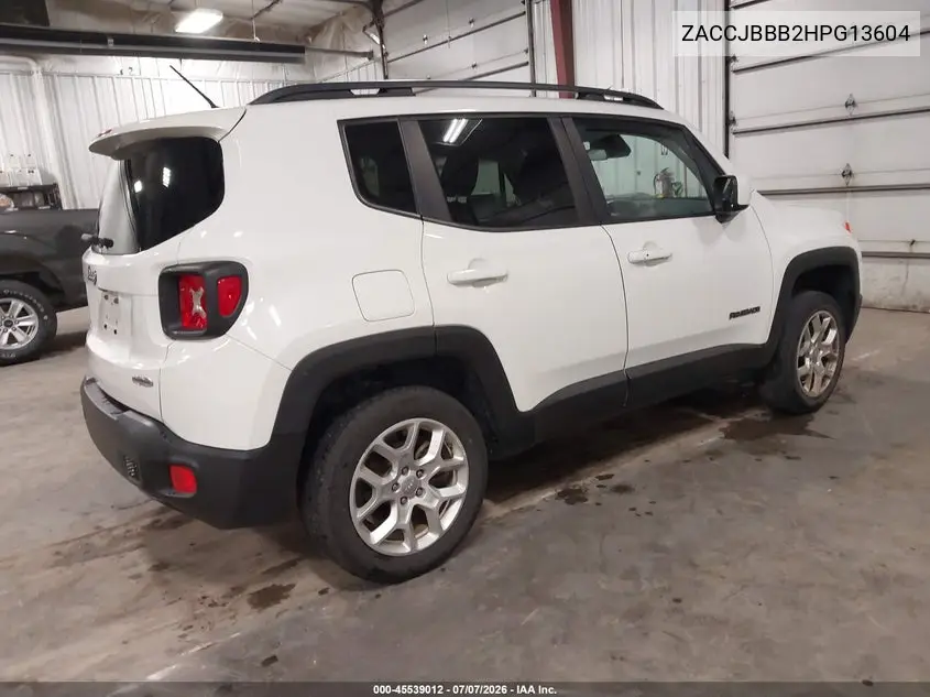 2017 Jeep Renegade Latitude 4X4 VIN: ZACCJBBB2HPG13604 Lot: 45539012