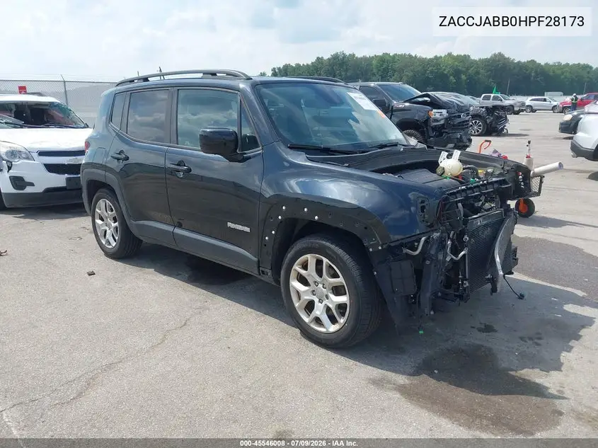 2017 Jeep Renegade Latitude VIN: ZACCJABB0HPF28173 Lot: 45546008