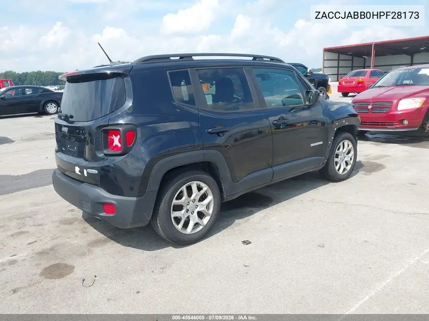 2017 Jeep Renegade Latitude VIN: ZACCJABB0HPF28173 Lot: 45546008