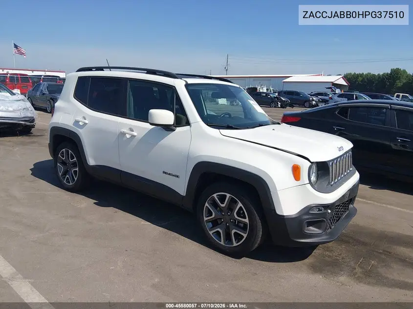 2017 Jeep Renegade Latitude VIN: ZACCJABB0HPG37510 Lot: 45580057