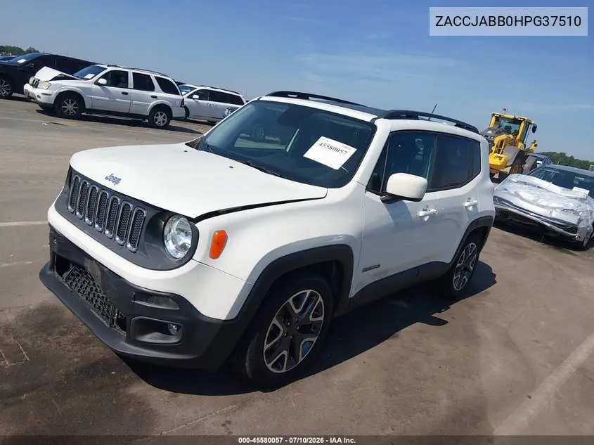 2017 Jeep Renegade Latitude VIN: ZACCJABB0HPG37510 Lot: 45580057