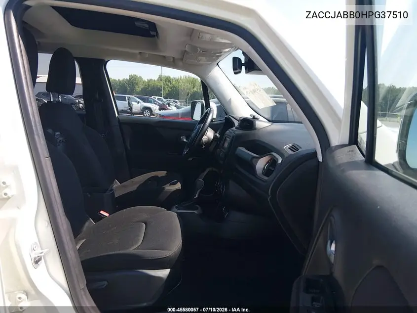 2017 Jeep Renegade Latitude VIN: ZACCJABB0HPG37510 Lot: 45580057