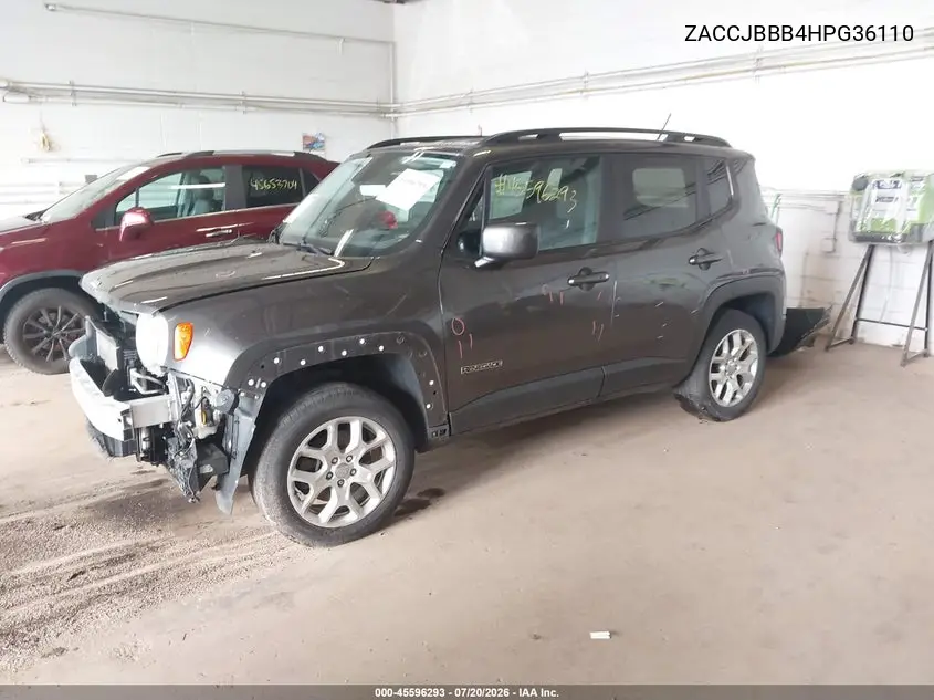 2017 Jeep Renegade Latitude VIN: ZACCJBBB4HPG36110 Lot: 45596293
