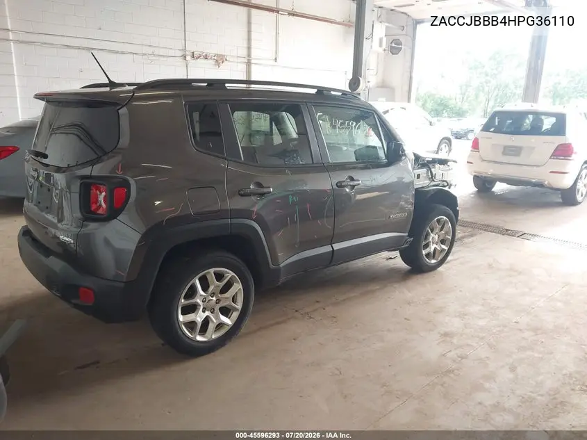 2017 Jeep Renegade Latitude VIN: ZACCJBBB4HPG36110 Lot: 45596293