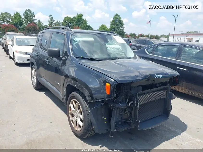 2017 Jeep Renegade Latitude VIN: ZACCJABB4HPF63105 Lot: 45599052